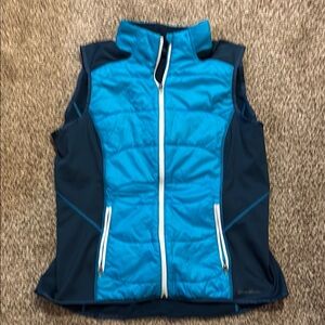 Eddie Bauer Blue Primaloft Puffer Vest Lg EUC